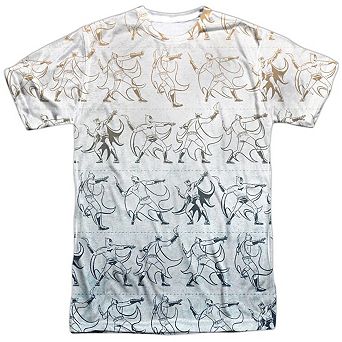 Batman Batarang Pattern Short Sleeve Adult Poly Crew T-shirt