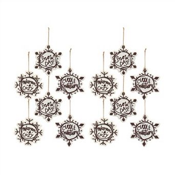 Cut Cookie Design Snowflake Ornament (Set Of 12)