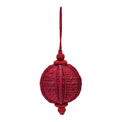Jute Onion Ornament - Red (set Of 6)