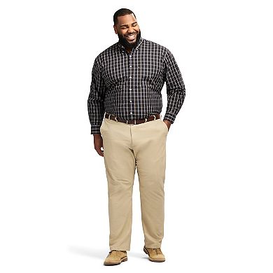 Big & Tall IZOD Performance Long Sleeve Plaid Button Down Shirt