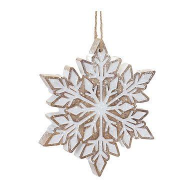 Glittered Snowflake Ornament (Set Of 3)