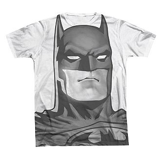 Batman Bw Bat Head Sleeve T-shirt