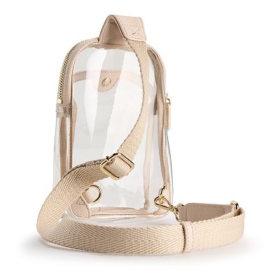 LC Lauren Conrad May Transparent Sling Crossbody Bag