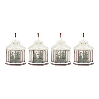 Winter Gazebo Ornament (set Of 4)