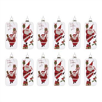 Whimsical Santa Ornament (set Of 12)