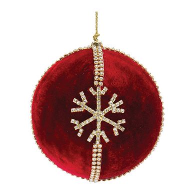 Jeweled Snowflake Ball Ornament (set Of 4)