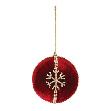 Jeweled Snowflake Ball Ornament (set Of 4)