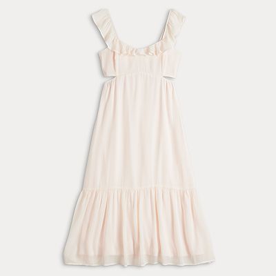 Juniors' Rewind Sleeveless Cut-Out Midi Dress