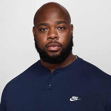 Men's Nike Club Fleece Long Sleeve Henley