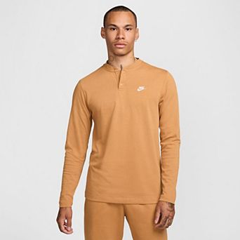 Men's Nike Club Fleece Long Sleeve Henley