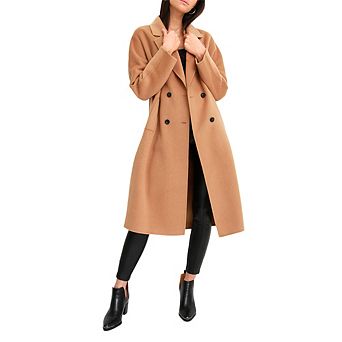 Boss Girl Double Breasted Lined Wool Coat