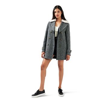 Liberty Sherpa Collar Wool Blend Coat