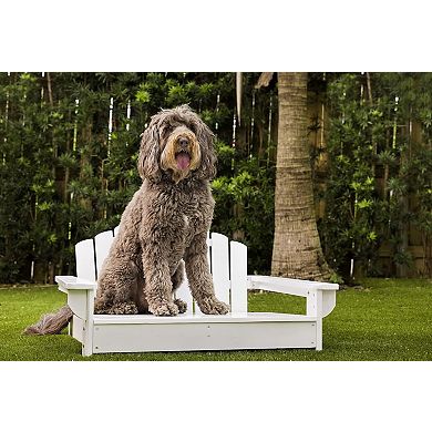 Midlee Dog White Adirondack Chair Bed (large)