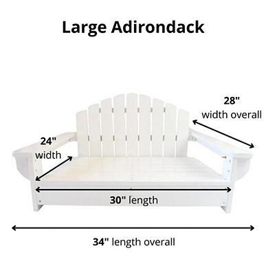 Midlee Dog White Adirondack Chair Bed (large)