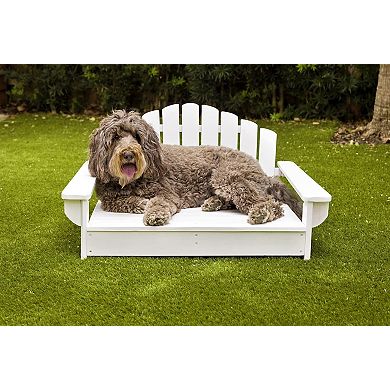 Midlee Dog White Adirondack Chair Bed (large)