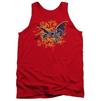 Batman Bats Dont Scare Me Adult Tank Top