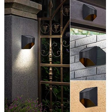 Maggift 8 Pack Outdoor Metal Solar Deck Lights