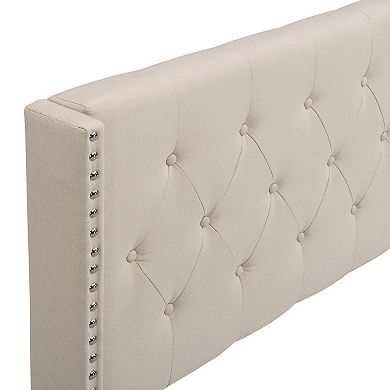 Merax Queen Size Upholstered Platform Bed