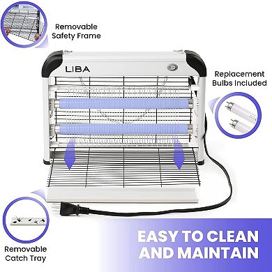 Liba Indoor Electric Bug Zapper & Insect Killer 2800v Grid Zapper - 4 Bulbs