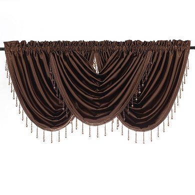 Kate Aurora Lux Living Complete 9 Piece Semi Sheer Rod Pocket Window Curtain and Valance Set