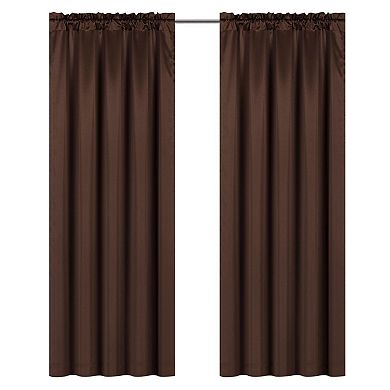 Kate Aurora Lux Living Complete 9 Piece Semi Sheer Rod Pocket Window Curtain and Valance Set