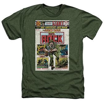 Dc Comics St Rock Cover Adult Heather T-shirt