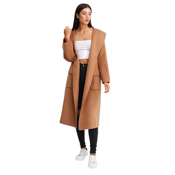 Reversible wool robe Coat
