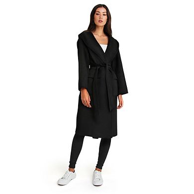 Runaway Wool Blend Robe Coat