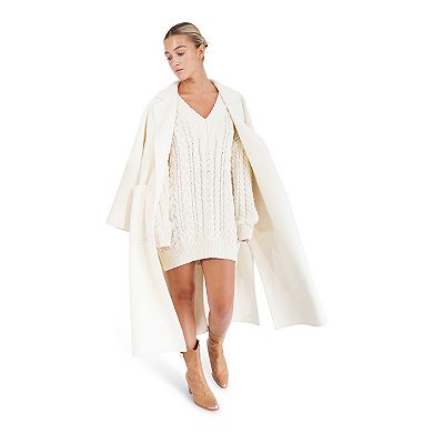 Wide Awake Split Hem Overcoat