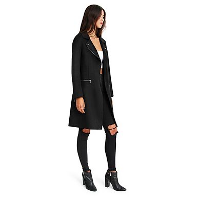Last Chance Wool Blend Moto Coat