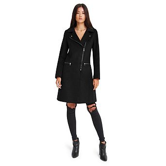 Last Chance Wool Blend Moto Coat