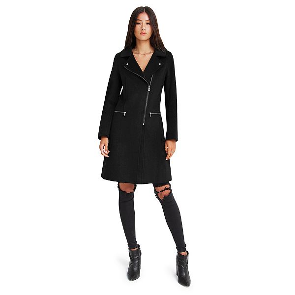 Last Chance Wool Blend Moto Coat