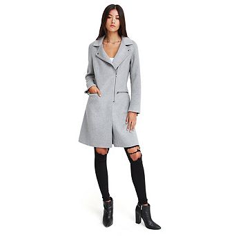 Last Chance Wool Blend Moto Coat