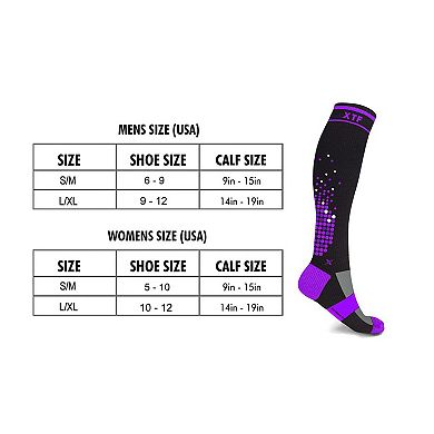 Xtf High-intensity Run+ Sports Knee-high Compression Socks - 3 Pair