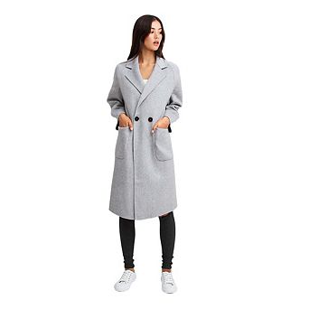 Publisher Double-Breasted Wool Blend Coat