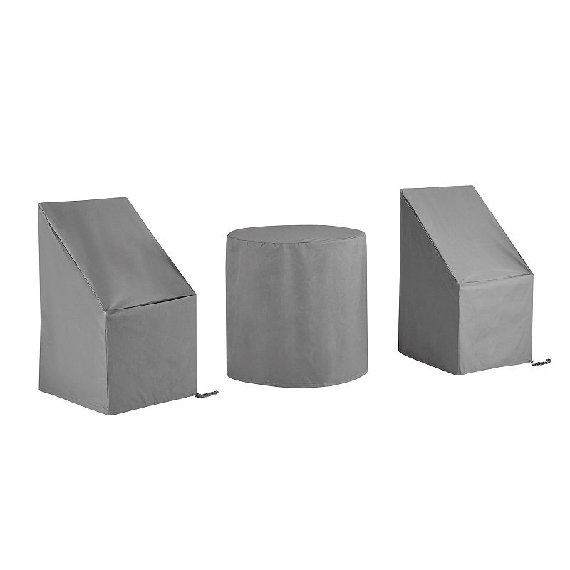 Crosley Outdoor Bistro Furniture Cover 3-piece Set, Gray