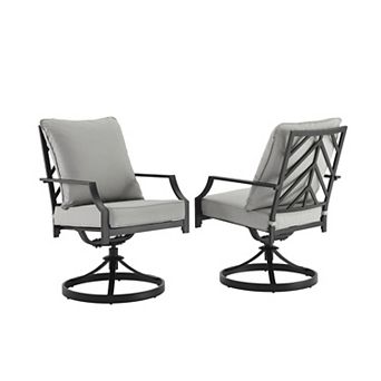 Crosley Otto Swivel Outdoor Dining Chair 2 pc Set