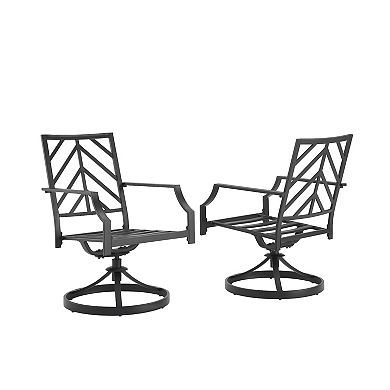 Crosley Otto Swivel Outdoor Dining Chair 2-piece Set