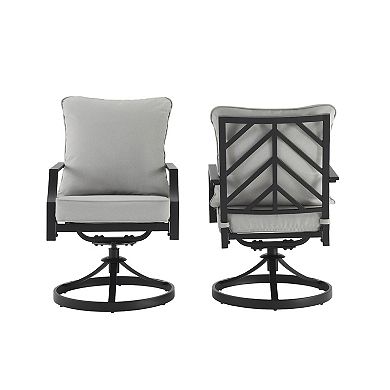 Crosley Otto Swivel Outdoor Dining Chair 2-piece Set
