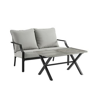 Crosley Otto Outdoor Loveseat Patio Furniture 2 pc Set