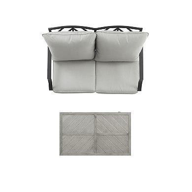 Crosley Otto Outdoor Loveseat Patio Furniture 2-piece Set