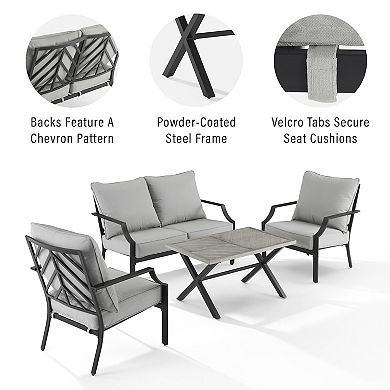 Crosley Otto Outdoor Loveseat Patio 4-piece Set