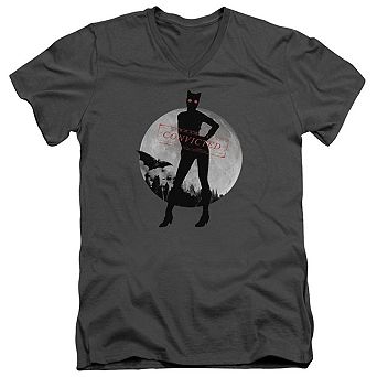 Batman Arkham City Catwoman Convicted Short Sleeve Adult V Neck T-shirt