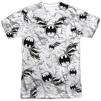Batman Bat Flight Short Sleeve Adult 100% Poly Crew T-shirt