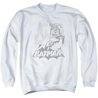 Batman Bat Sketch Adult Crewneck Sweatshirt