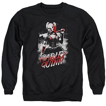Batman Arkham Knight Quinn City Adult Crewneck Sweatshirt