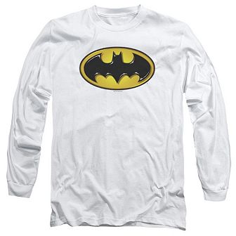 Batman Airbrush Bat Symbol Long Sleeve Adult T-shirt