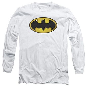 Batman Airbrush Bat Symbol Long Sleeve Adult T-shirt