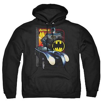 Batman Bat Racing Adult Pull Over Hoodie