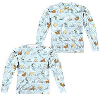 Animaniacs Experiments Long Sleeve Adult Poly Crew T-shirt